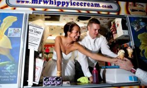 ice cream food truck at wedding
